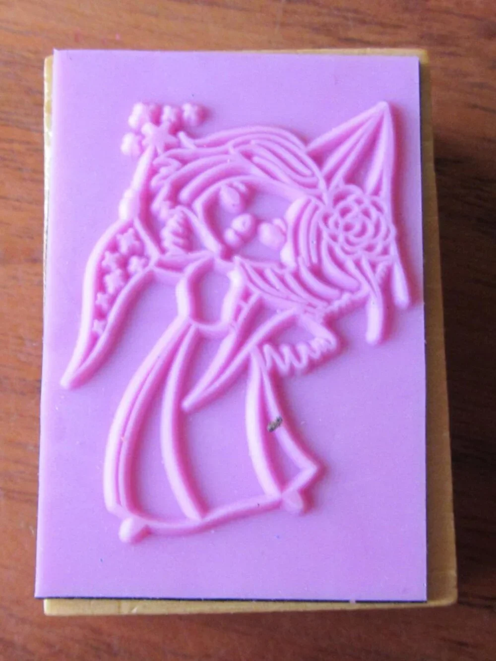 3 unused ink stamps princess, fairy godmother & fairy tale (W6719)